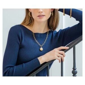 J.Crew 100% cashmere sweater in navy blue
